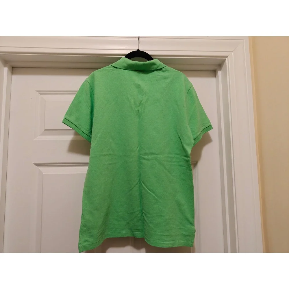 Polo Ralph Lauren Mens Custom Slim Fit Green Cotton Pique Polo Shirt Size M